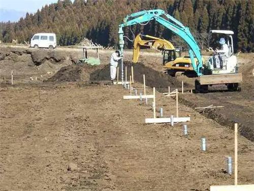 石河子地桩施工现场